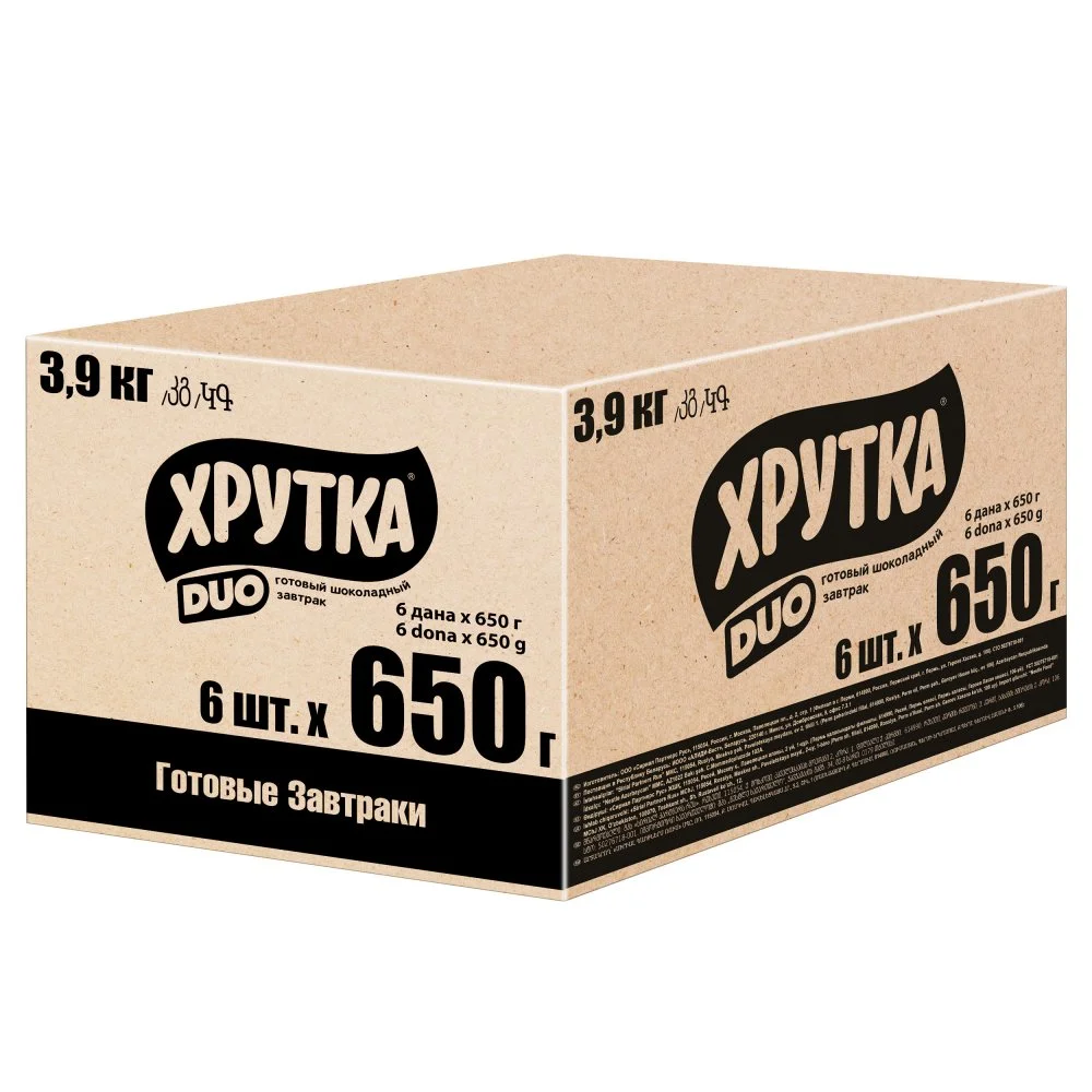ХРУТКА DUO. Готовый шоколадный завтрак, обогащенный кальцием 650г