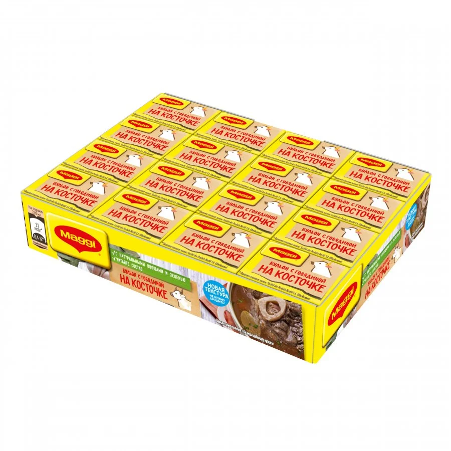 МАГГИ®. На косточке. Бульонные кубики. Бульон с говядиной, брикетированный. 432г