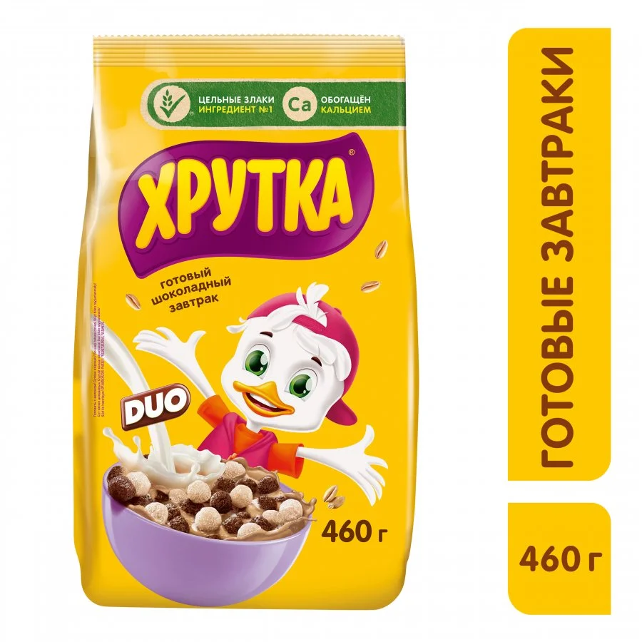 ХРУТКА DUO. Готовый шоколадный завтрак, обогащенный кальцием 460г
