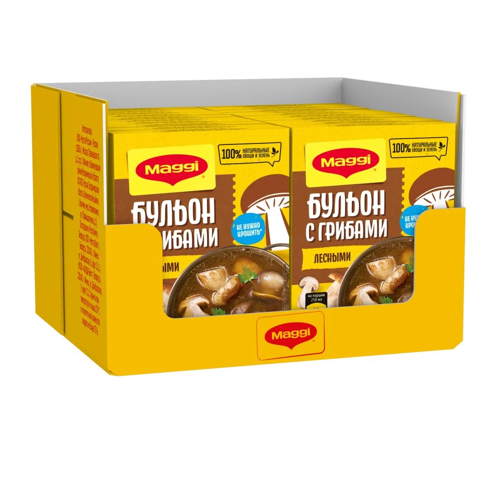 МАГГИ®. Бульонные кубики. Бульон с лесными грибами, брикетированный. 72 г