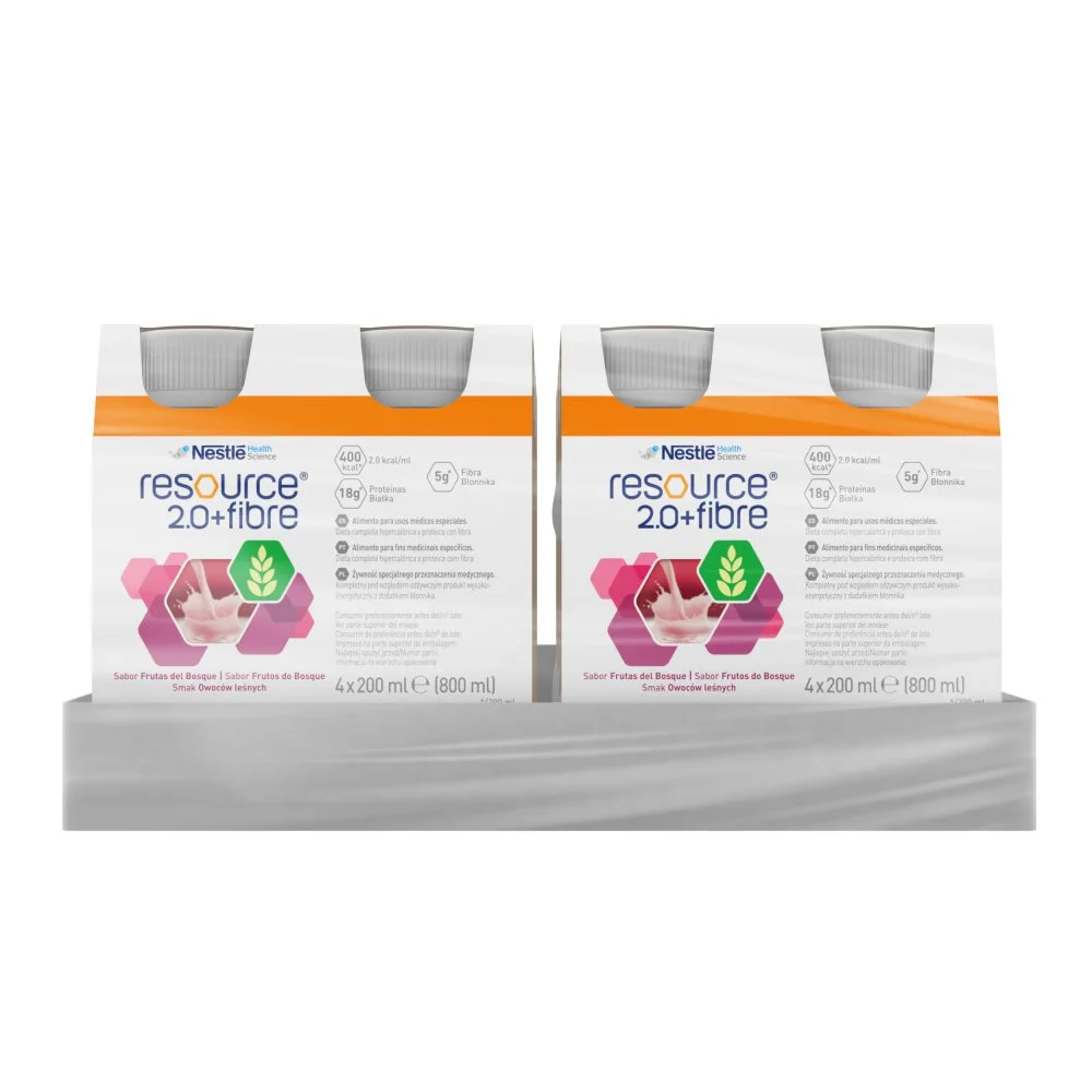 Resource® 2.0+Fibre (Ресурс 2.0+Файбер), жидкая смесь со вкусом лесных ягод, 200 мл
