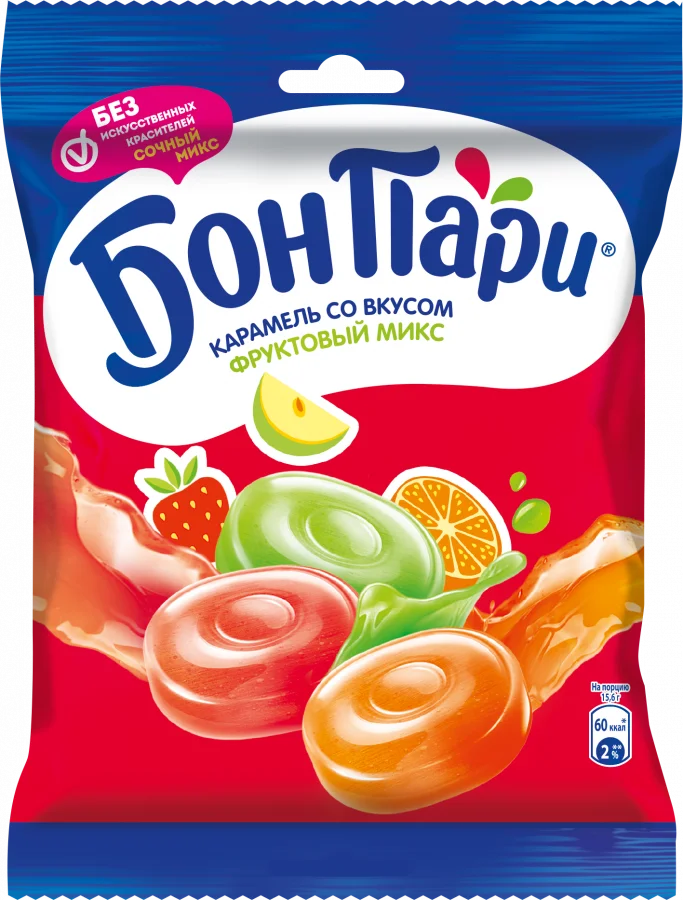 БОН ПАРИ® ФРУКТОВЫЕ ЛЕДЕНЦЫ. АССОРТИ. 75г