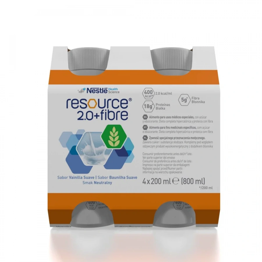 Resource®  2.0+Fibre (Ресурс 2.0+Файбер), жидкая смесь с нейтральным вкусом, 200 мл