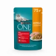 Влажный корм Purina ONE® для стерилизованных кошек, с курицей и зеленой фасолью, Пауч, 75 г