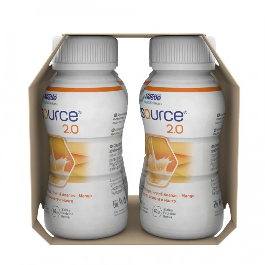 NESTLE RESOURCE RESOURCE 2.0 Ананас-Манг 6(4x200ml)