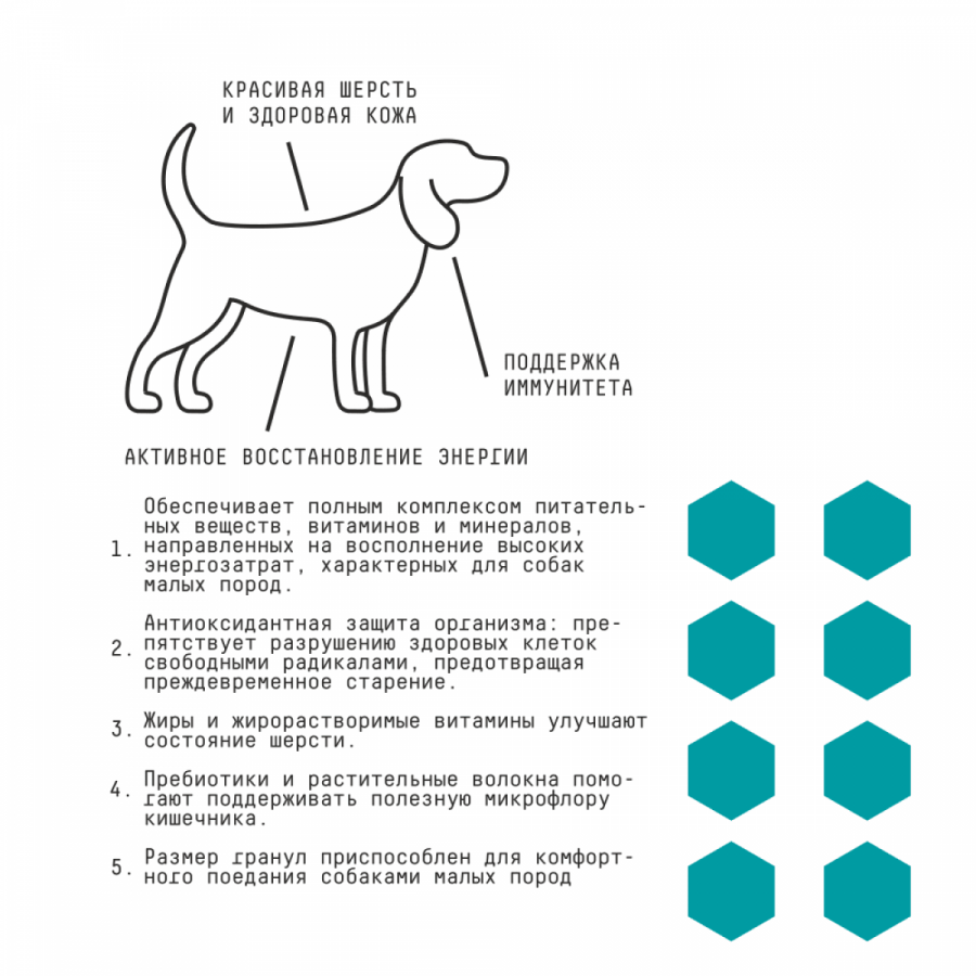 Сухой корм AJO BASIC LINE MINI ADULT для взрослых собак маленьких пород с курицей и гречкой, 2 кг