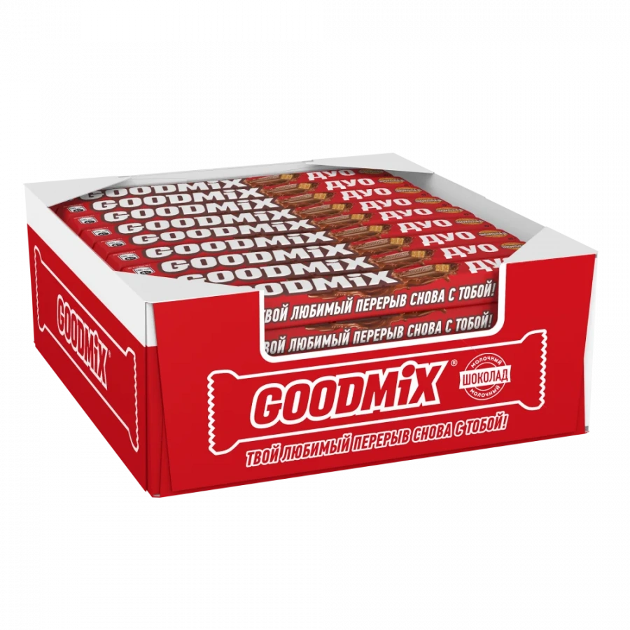 Goodmix. Original. Milk chocolate. Молочный шоколад с хрустящей вафлей.